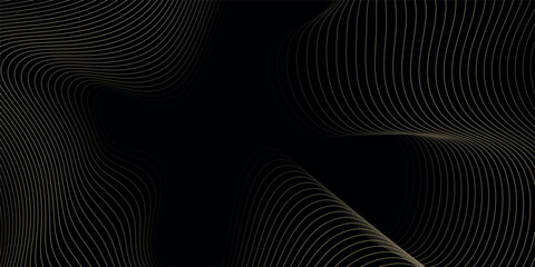 Fototapeta premium Abstract background with elegant and luxurious wavy gold line pattern. Premium design illustration for weddings, VIP cover templates, openings, and flyers. VOL. 3
