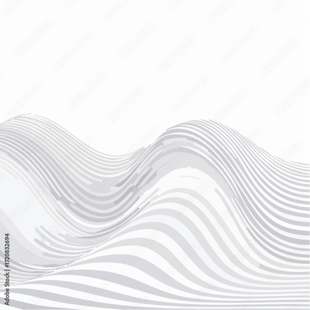 Aufkleber abstract step waves gray and white color background design for wallpaper backdrop pattern texture 4