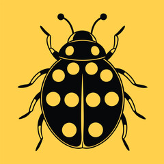 design logo vector icon illustration ladybug