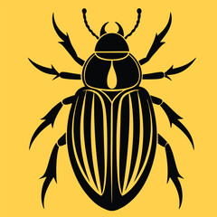 design logo vector icon illustration mosquito beetle