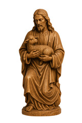 Beautiful wooden statue of jesus christ with divine expression and open arms symbolizing christian faith blessings compassion peace spirituality worship and sacred devotion