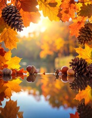 autumn leaves frame
