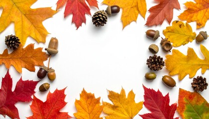 autumn leaves frame