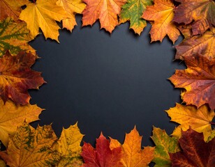 autumn leaves frame