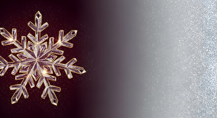An Elegant Snowflake Design set against a Glittering and Sparkling Background that captivates