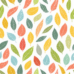 Fototapeta premium Modelo sin costuras de hojas de otoño Follaje de otoño Diseño para papel de embalaje textil de tela 4