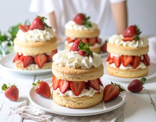 Strawberry shortcake layered treats