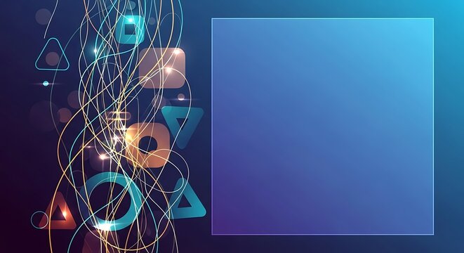 Abstract Geometric Shapes Technology Background.