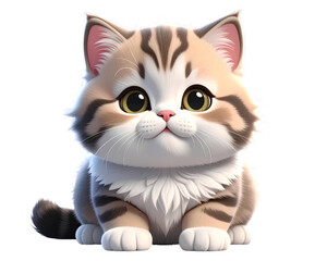 white cat transparency background