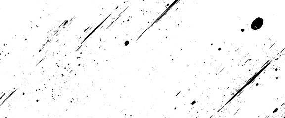 Vector black ink brush stroke on white black Scratches splatter grunge distressed