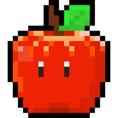 Pixel Cartoon Fuji Apple Character