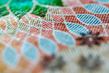 Abstract Textile Pattern with Colorful Designs and Textured Details