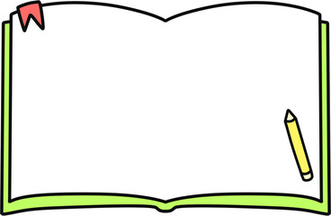 책 노트 공책 book note illust