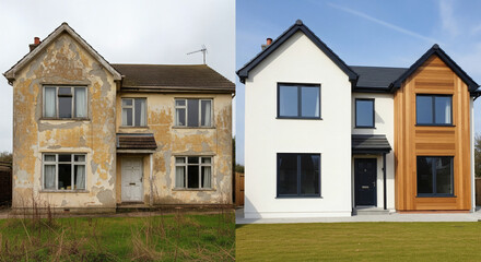 Before and After House Renovation