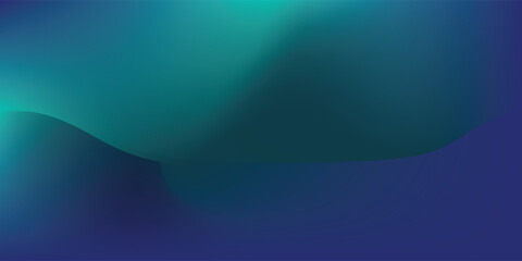 Blue-green gradient studio room, abstract background pattern, walls and floor reflect neon lights, dark tones and feel of digital technology.