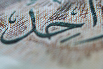 Close-Up of Intricate Textured Patterns on Banknote Surface