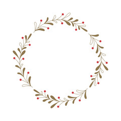 floraler Kranz passend zum Winter oder zu Weihnachten