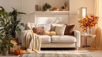 Autumn Sunshine Casting Tree Shadows Indoors