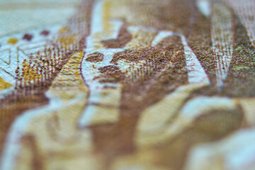 Abstract Detail of Artful Texture and Pattern in Brown Tones