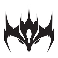 Futuristic Fighter Jet Silhouette Vector Illustration