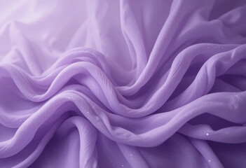Obraz premium soft purple chiffon with curve and wave. 3d rendering.