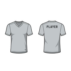 Vector Sports Jersey T Shirt Design with Player Text in Modern Minimalist Style in Gray Colors