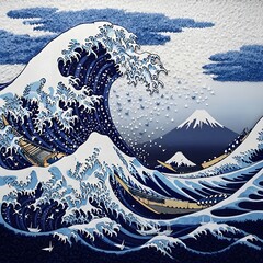 The Great Wave Reimagined in Paper Art