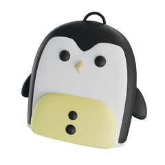 3d black and white cartoon character