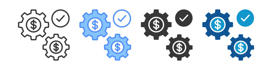 Operating Icon Set Multiple Style Collection