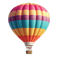 Naklejka premium Colorful hot air balloon against black background