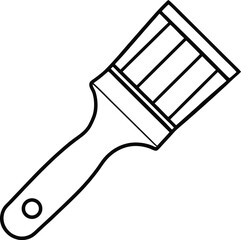 paintbrush outline icon neatly arranged in angled.