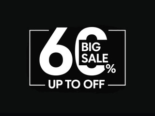 Big sale announcement with 60 percent discount offer