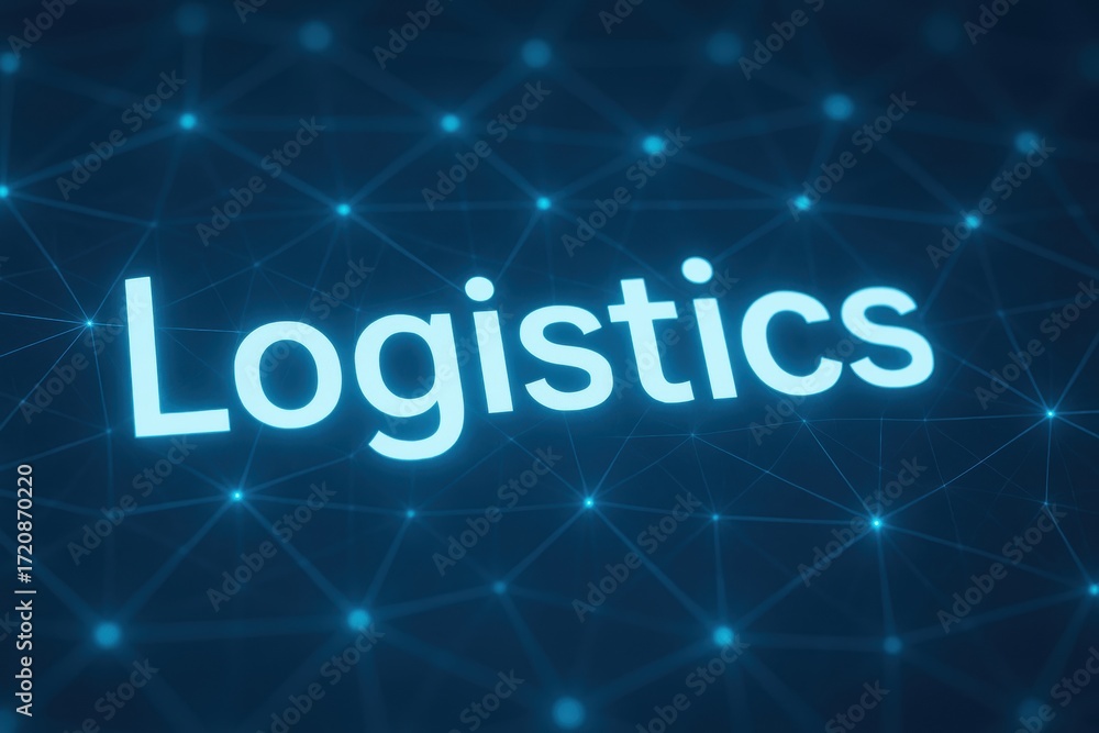 Poster global inventory system. digital network representation with the word 