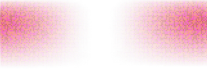 Abstract Pink Halftone Dot Pattern With White Center Split For Modern Design