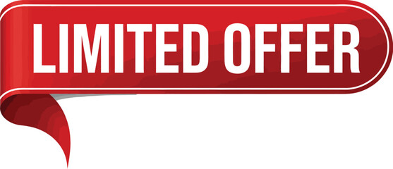 Urgent red banner announcing a limited offer with white text