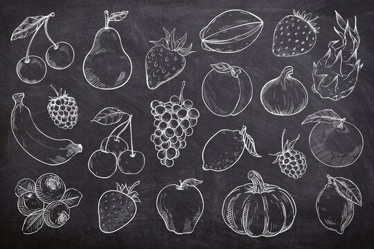 Chalk Art Fruit Images – Browse 7,246 Stock Photos, Vectors, and