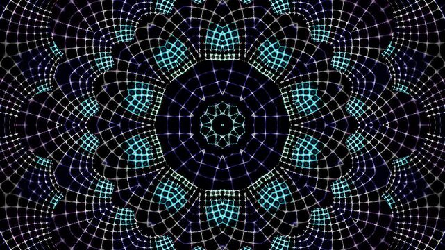 3D animation beautiful video colorful abstract bright light energy 4K of smooth lines waves glittering light effect on round shape in center, black background