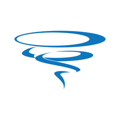 Icon tornadoes in the linear flat style. vector illustration isolate on a white background