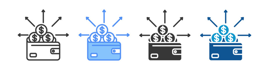 Expense Icon Set Multiple Style Collection