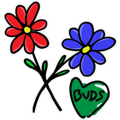 Flower hippie art