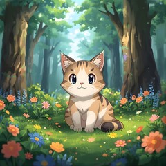 Cat in the garden