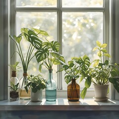Flower in window