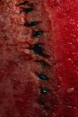 Fresh watermelon close up, juicy fruit, summer food