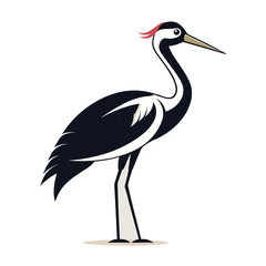 heron on a white background