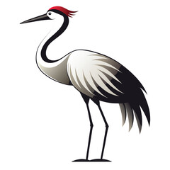 heron on a white background