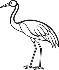 Obraz premium heron on a white background