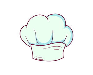 Doodle illustration of chef hat isolated in transparent background