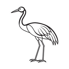 vector illustration of a stork