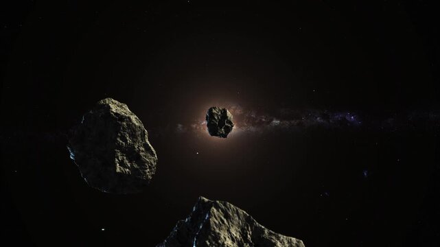  asteroid floating in outer space