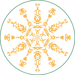 Orange color mandala design for your business